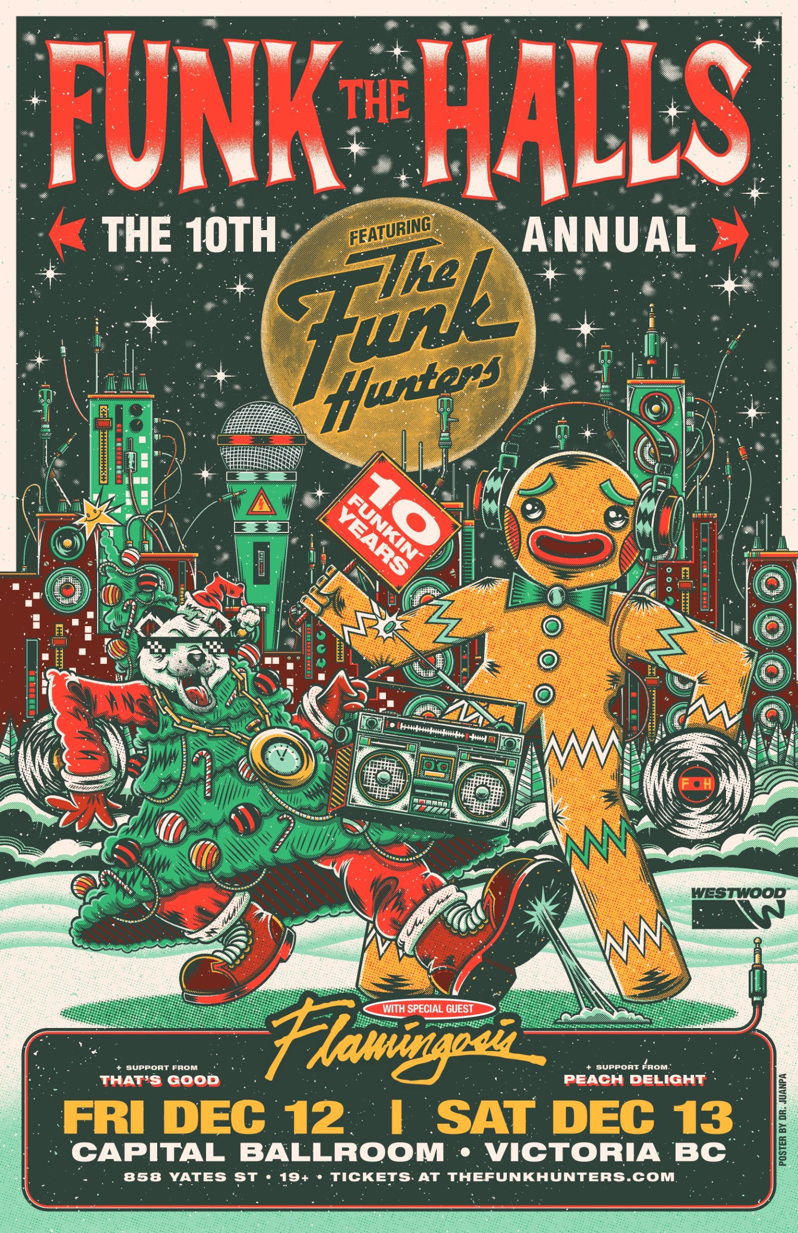 SPLIT VIC_Funk the Halls 2025 Blank Poster - for Printing 11 x 17