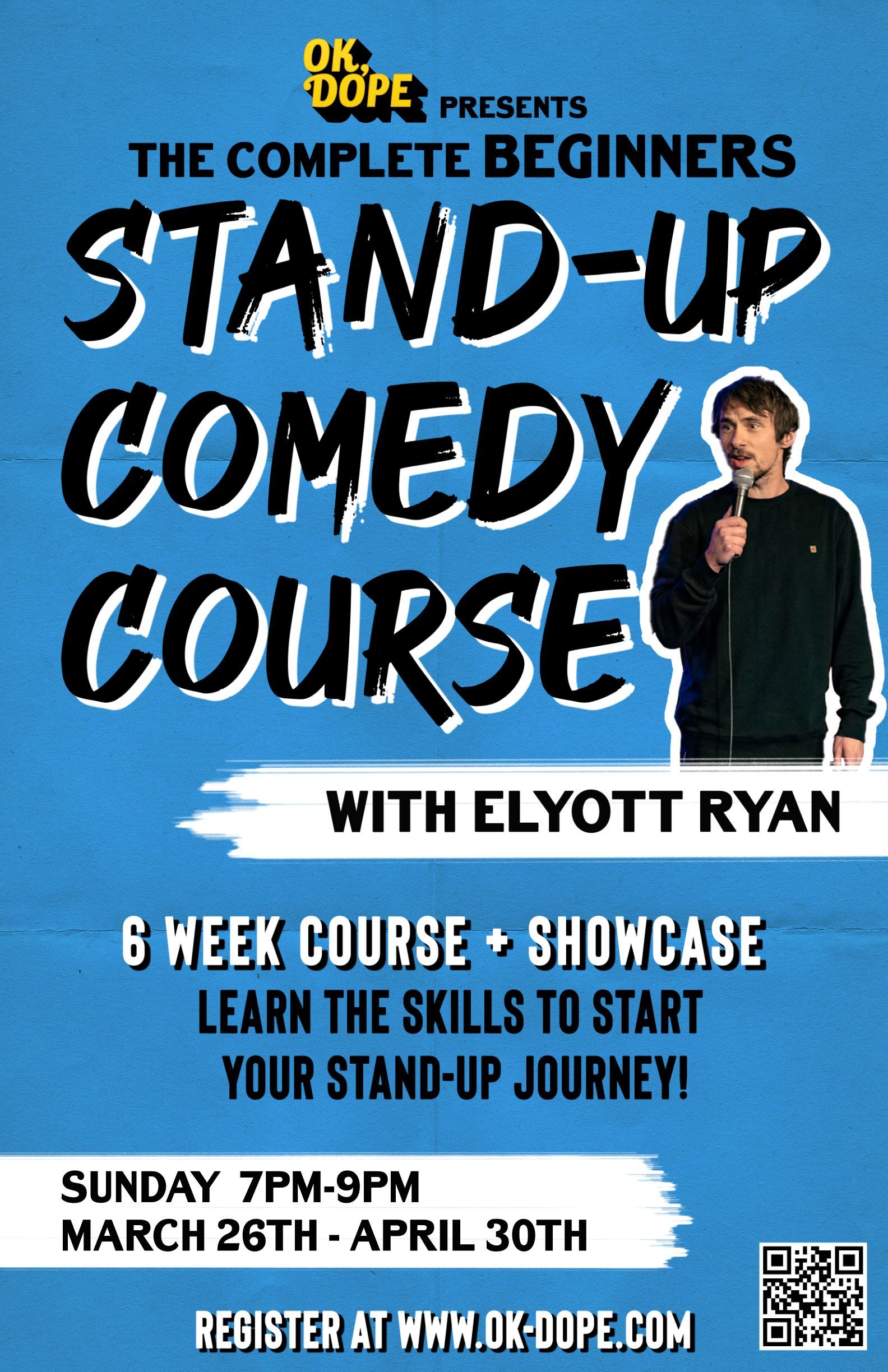 Standup Comedy Course Poster March 2023