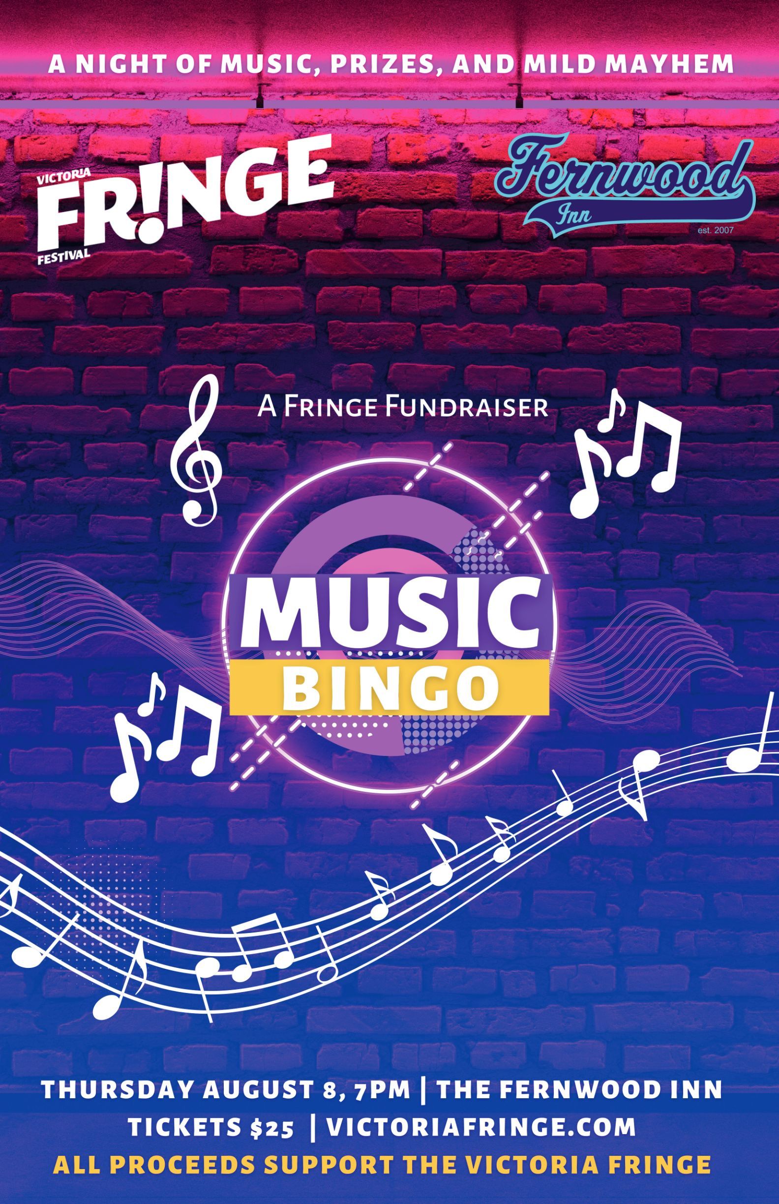 Fringe Music Bingo  (11 x 17 in)