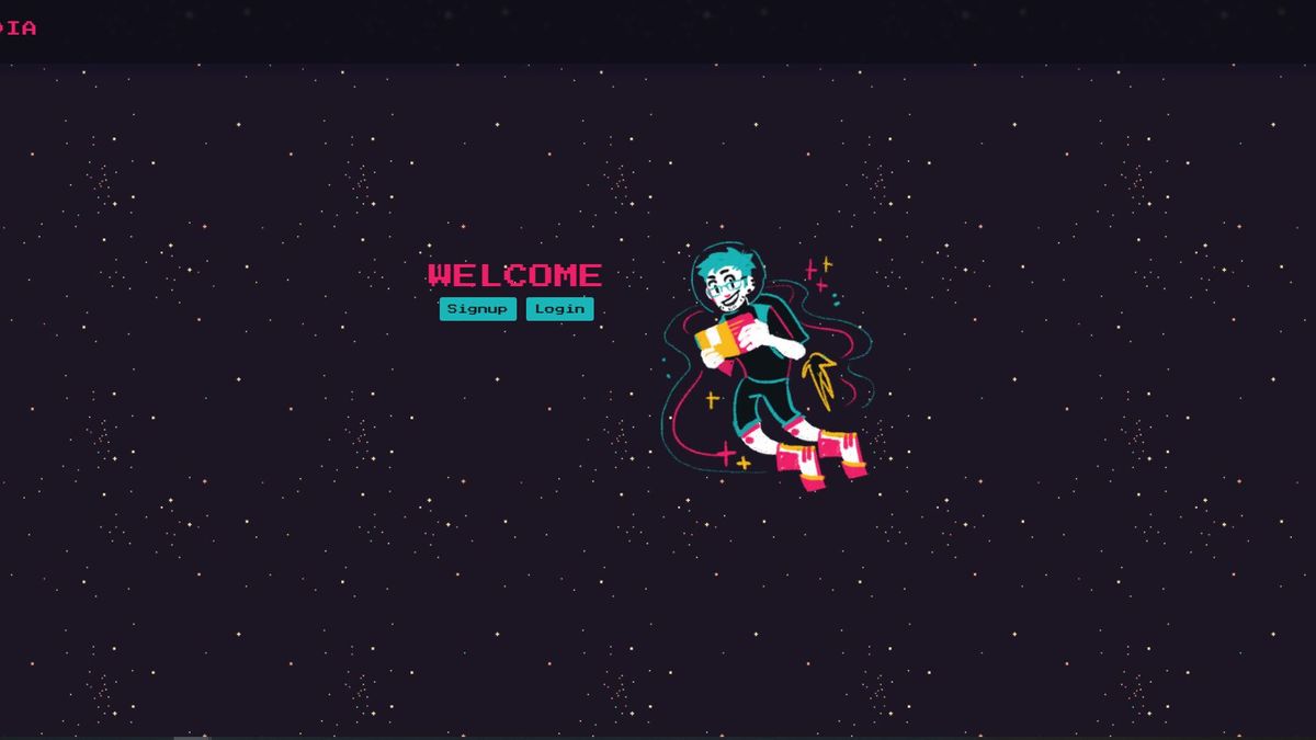 arcadia home page screenshot