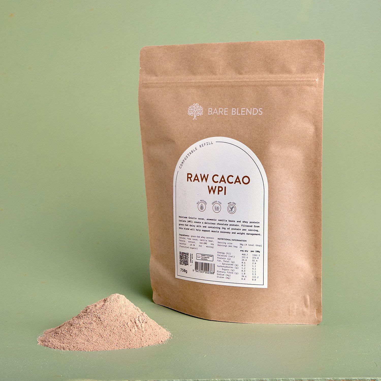 Raw Cacao WPI powder