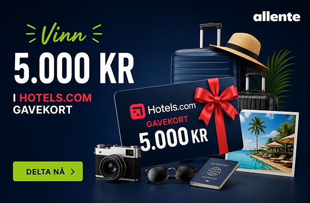 5.000 kr i Hotels.com-gavekort kan bli ditt