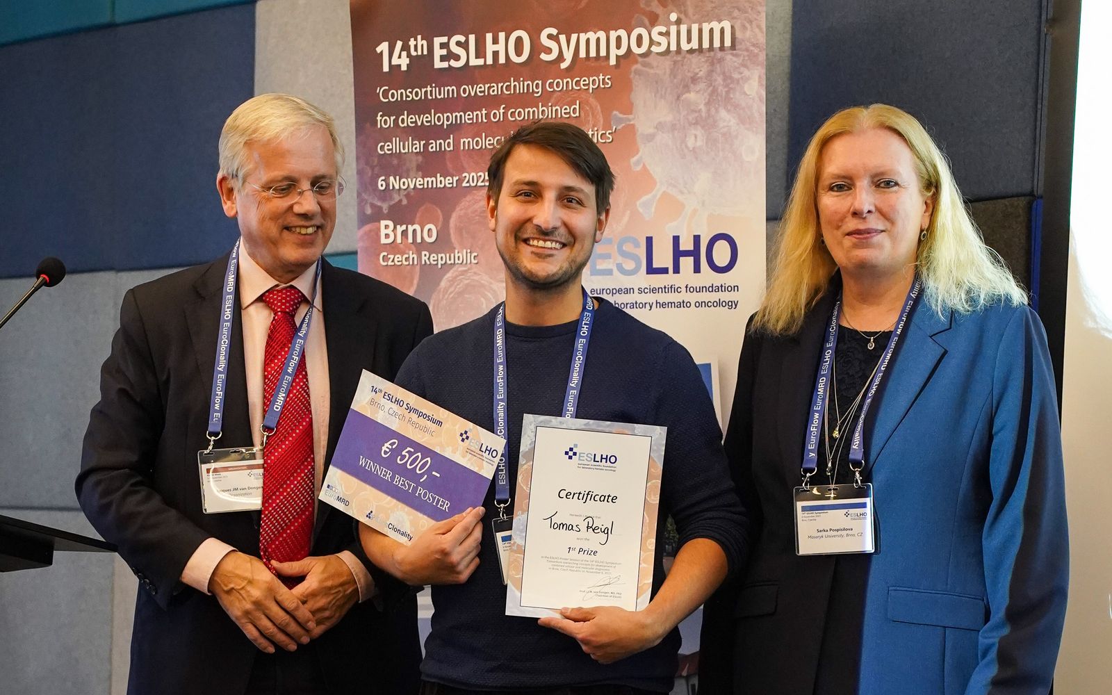 Tomas Reigl winner ESLHO Poster Prize
