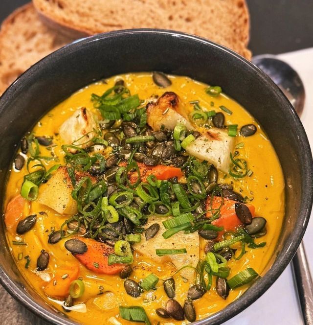 Squash with pumpkin seeds