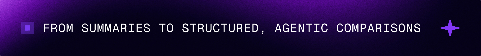 From structured summaries to structured agentic comparisons