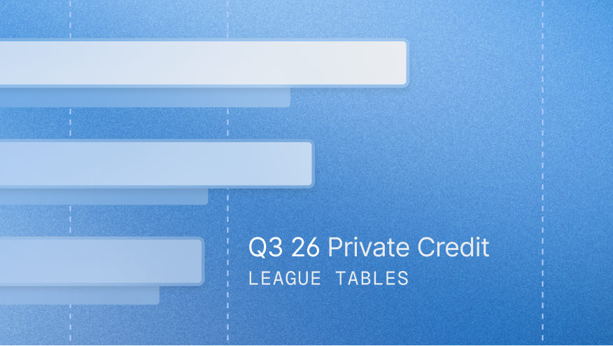 European private credit league tables Q3 26