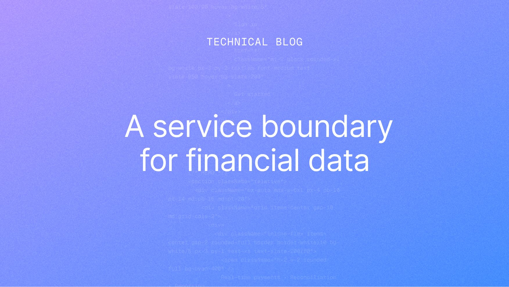 Building ABF outside the monolith: a service boundary for financial data
