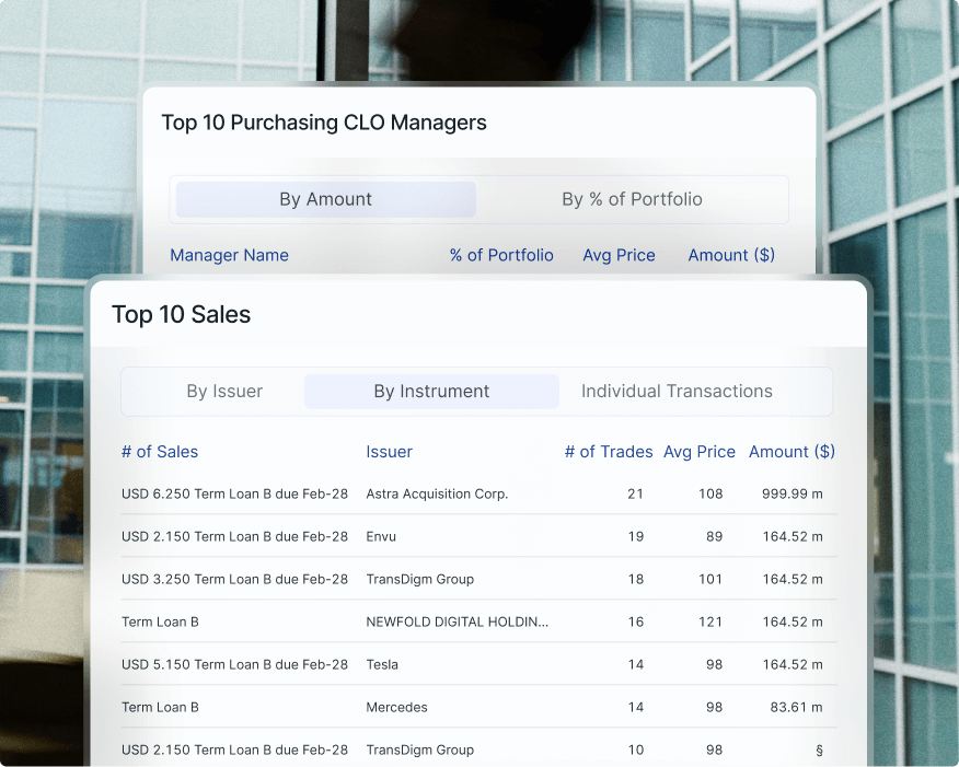 graphic of product screen of sale roster over building image