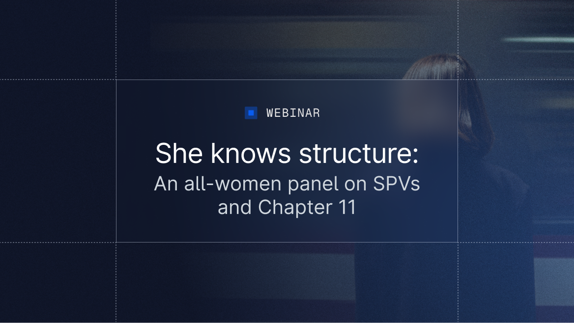 She knows structure: an all-women panel on SPVs and Chapter 11