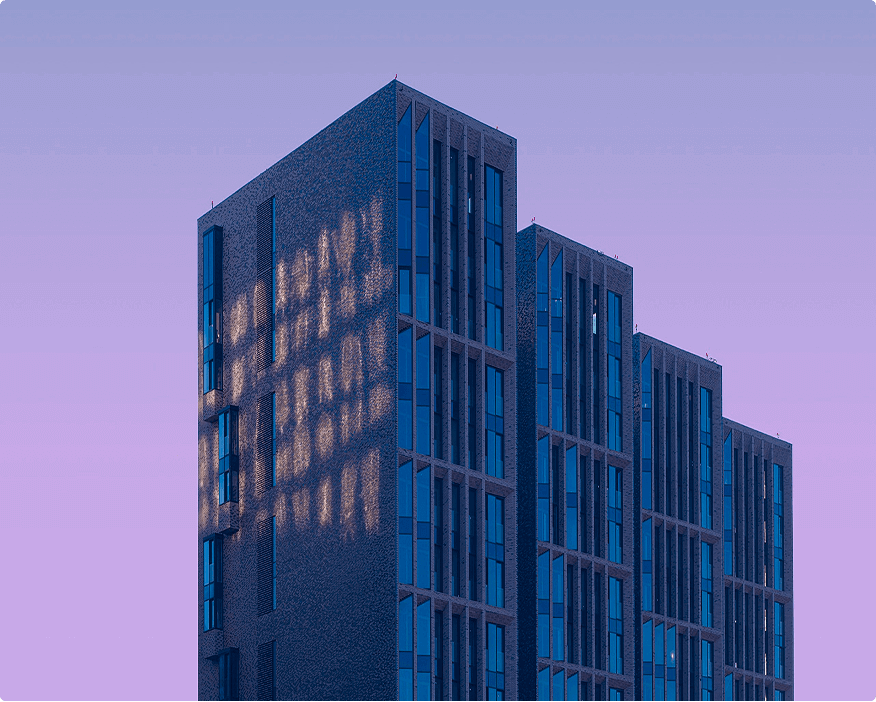 building over sunset sky