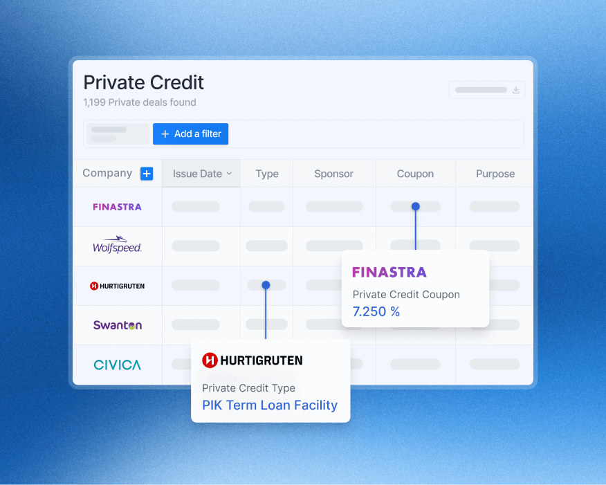 private credit software mock up