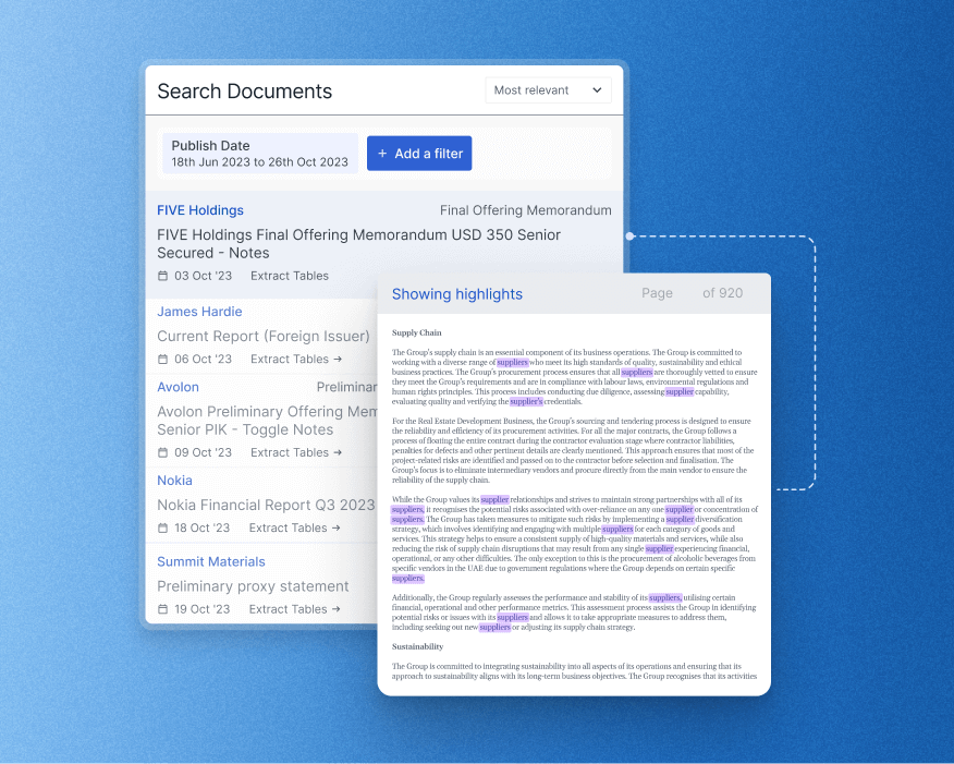 document search example