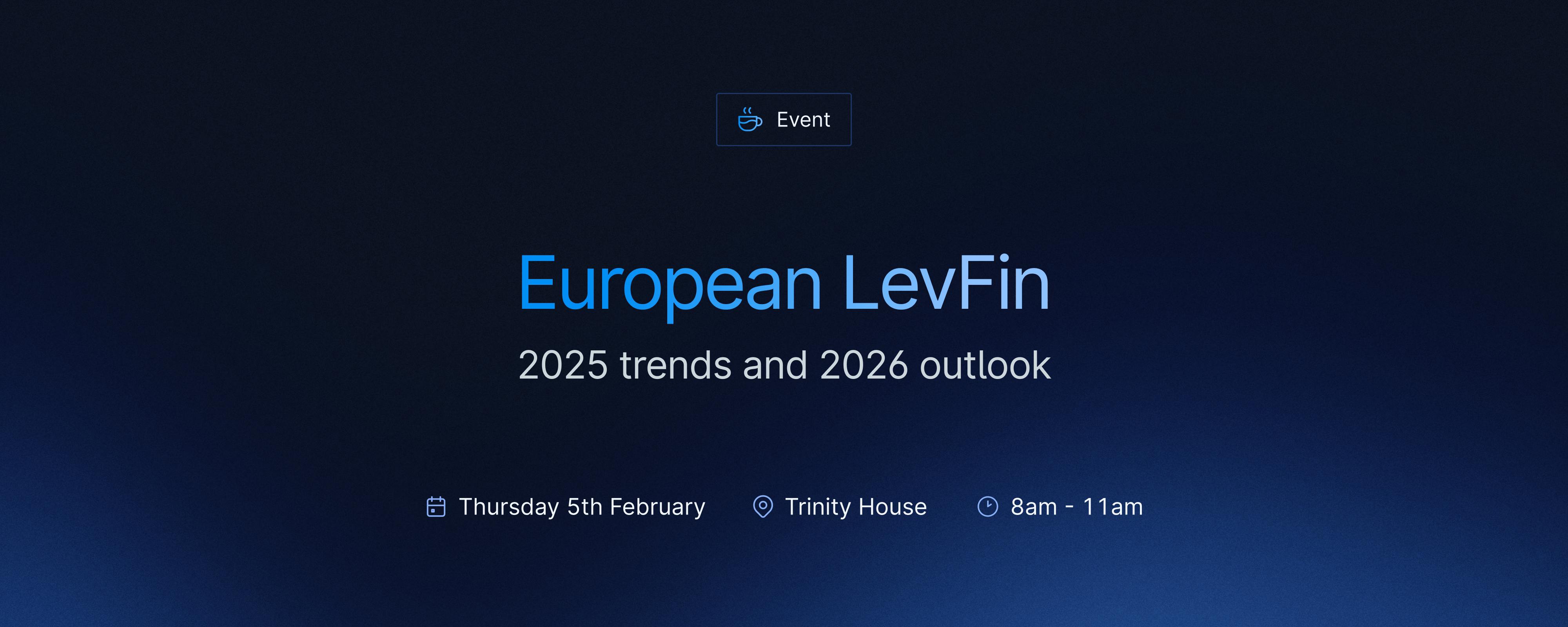 European LevFin — 2025 trends and 2026 outlook