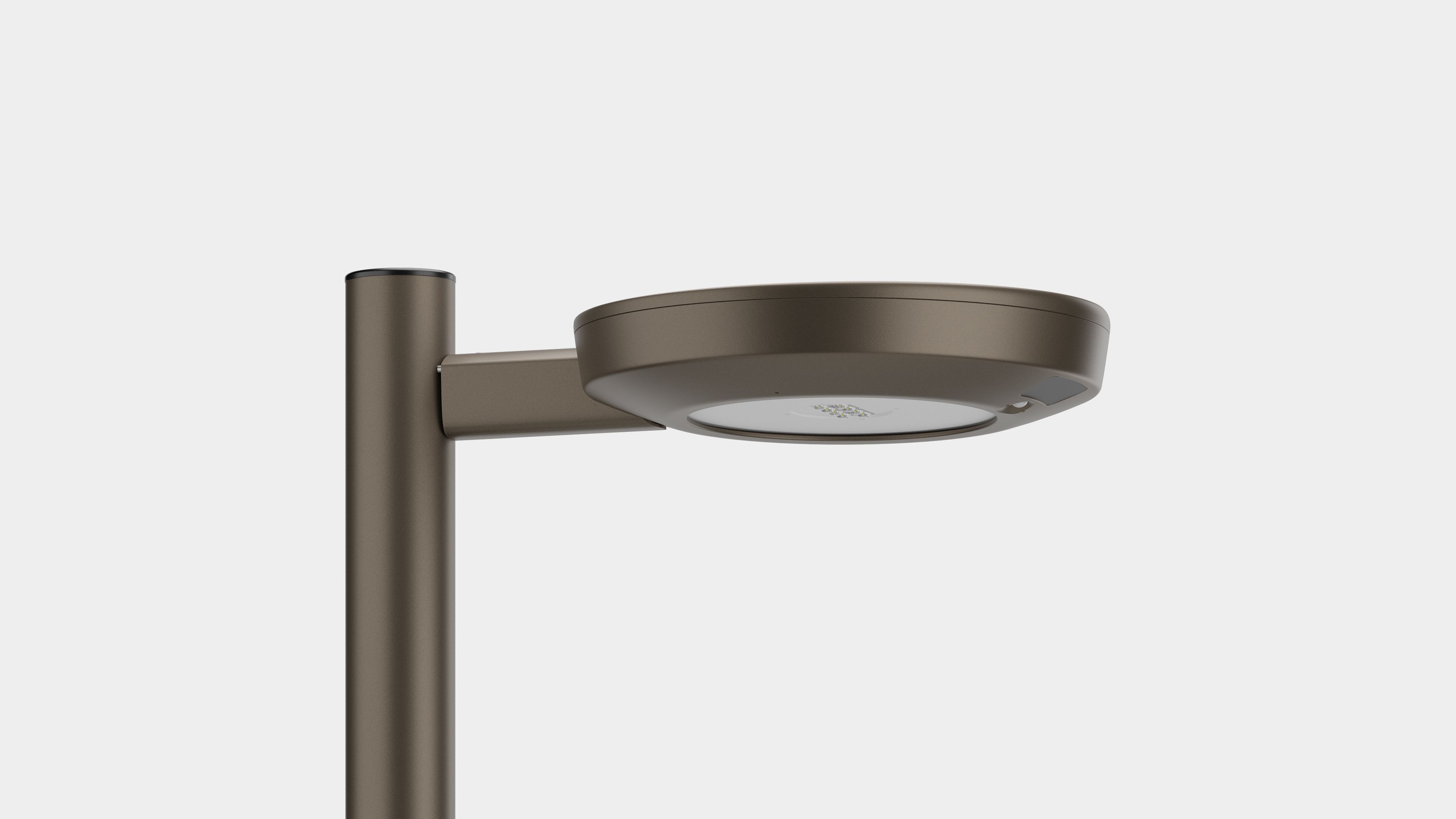 Side mount solar light with bronze finish