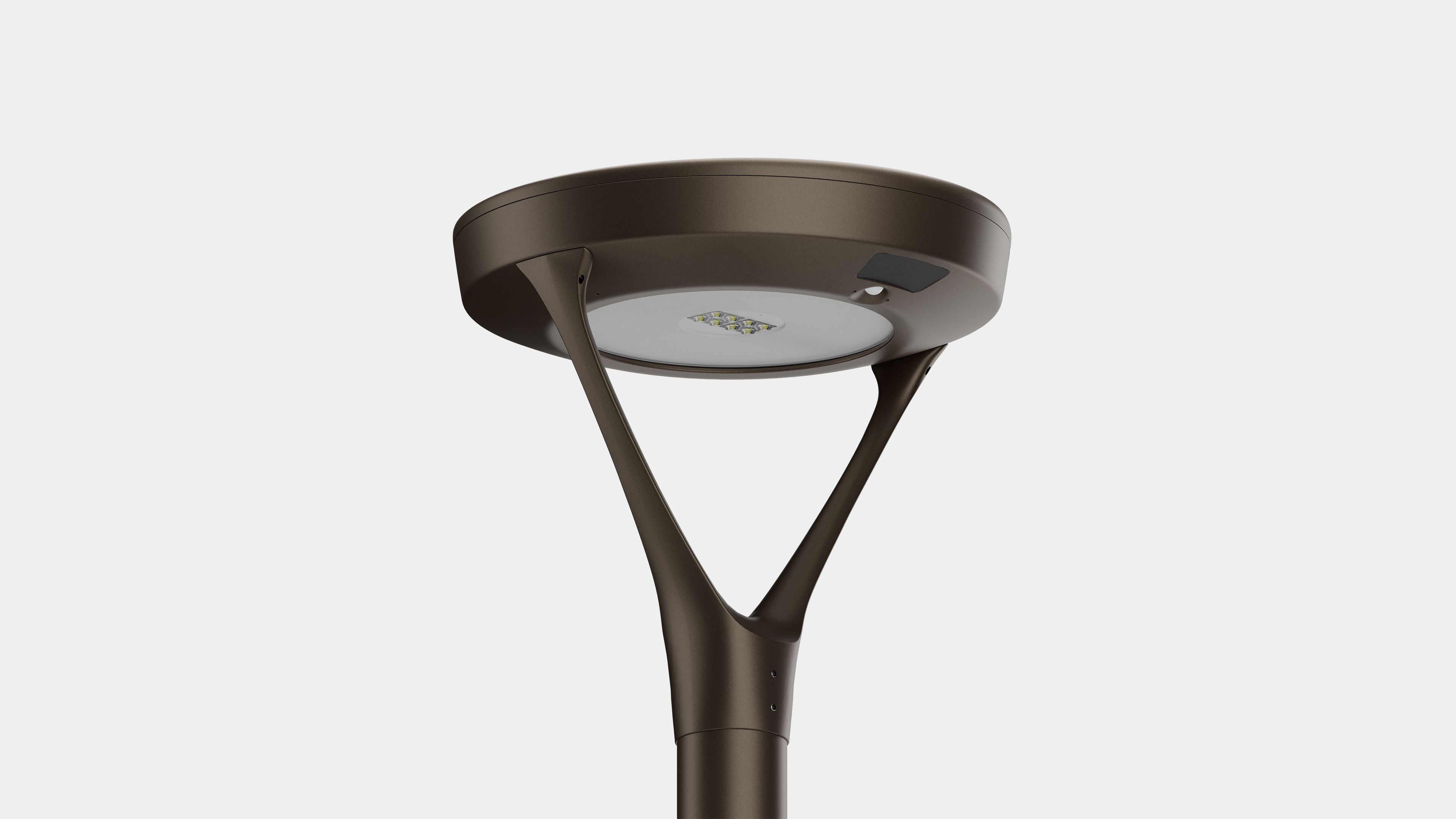 Solar Pole Top Light with Bronze Finish