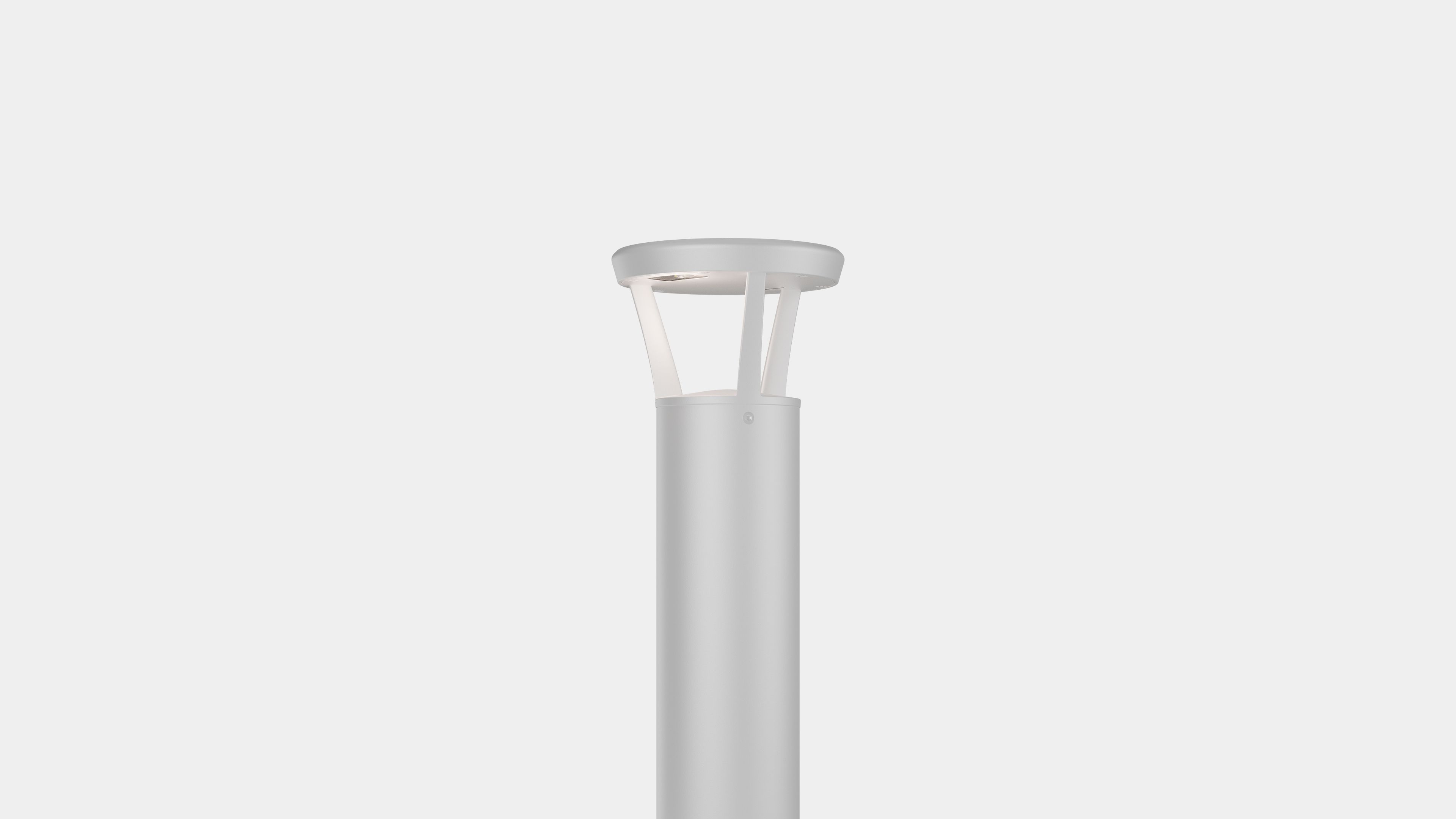 Solar Bollard With White Finish