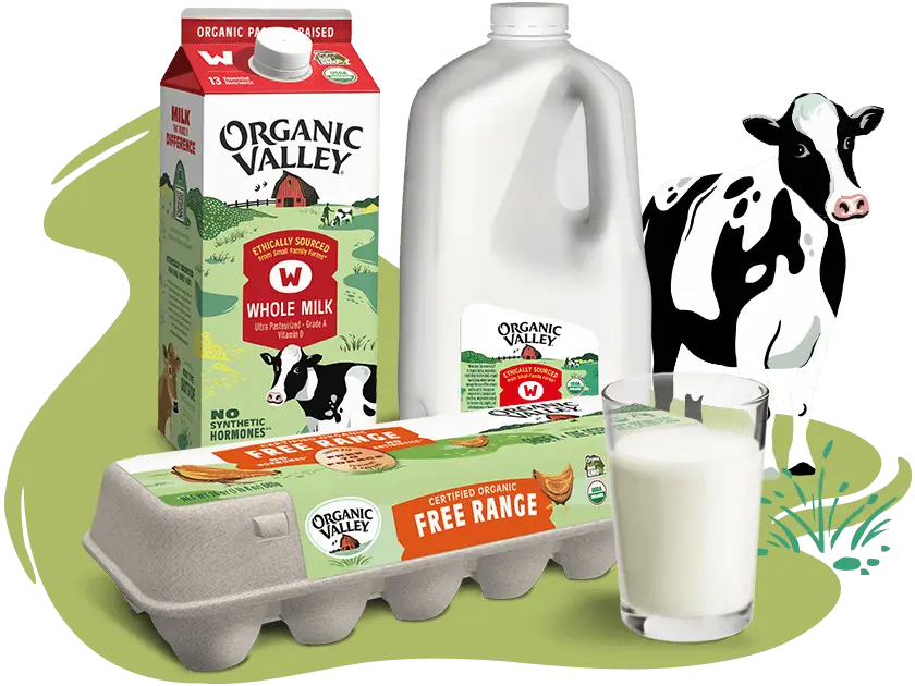 Organic Valley Whole Milk and Eggs