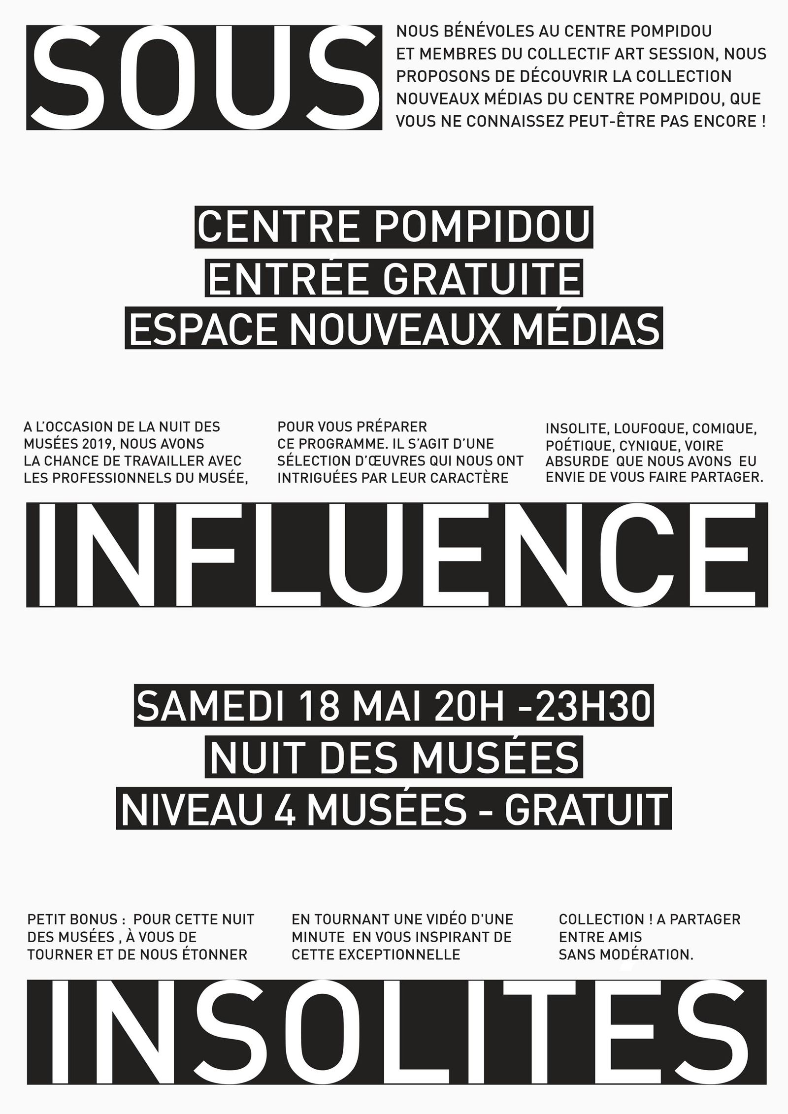 Sous influence insolites - Centre Pompidou