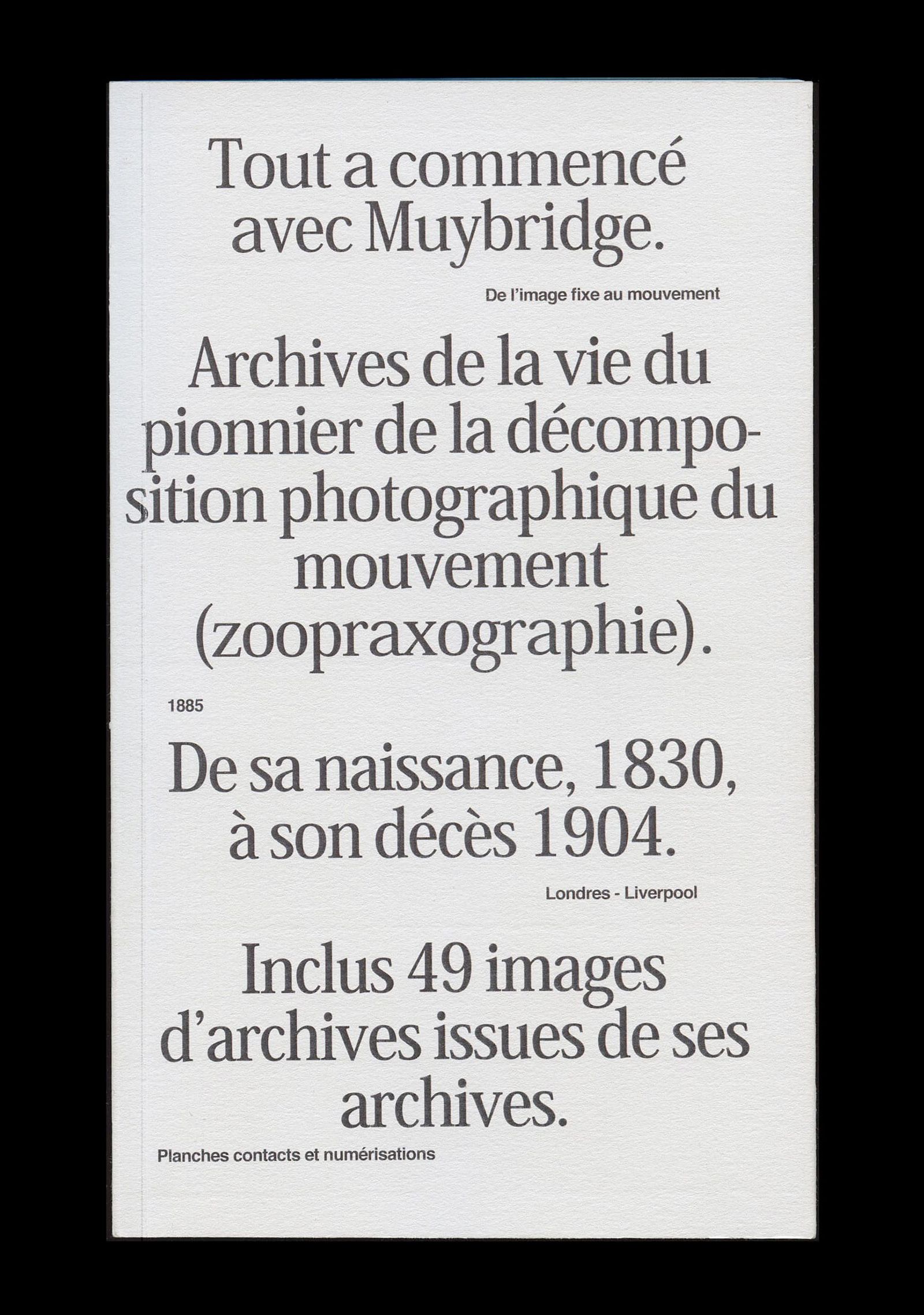 Tout a commencé avec Muybridge