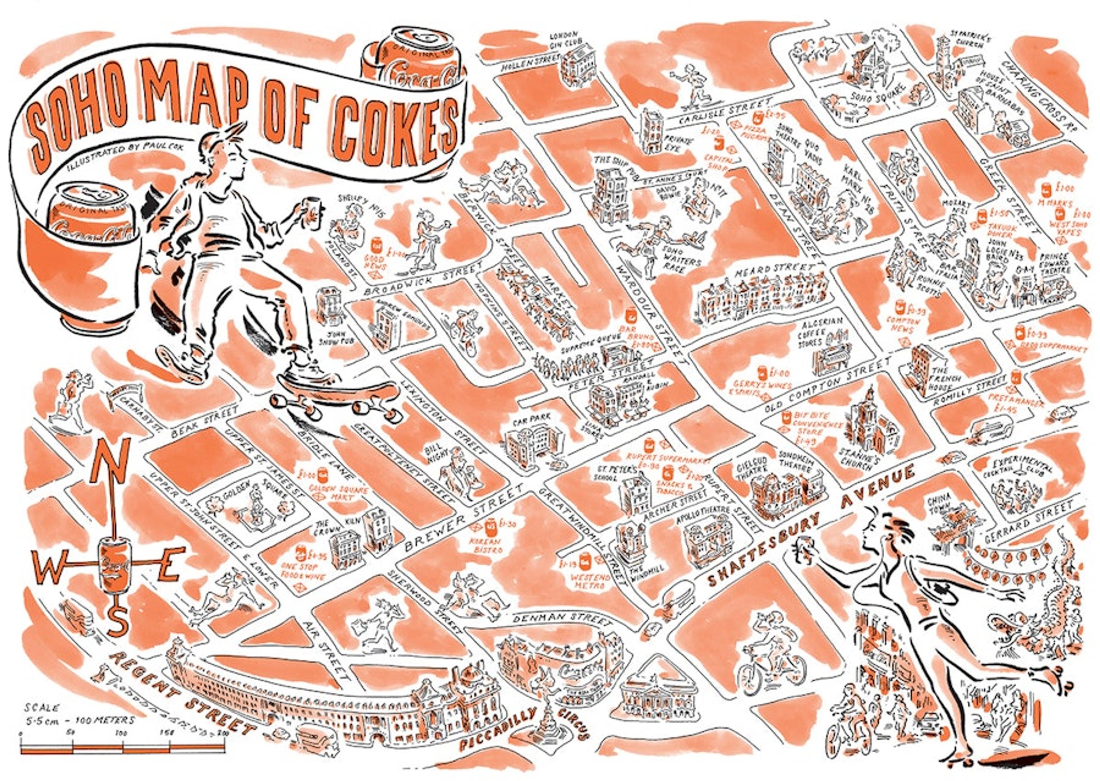 Soho Map of Cokes