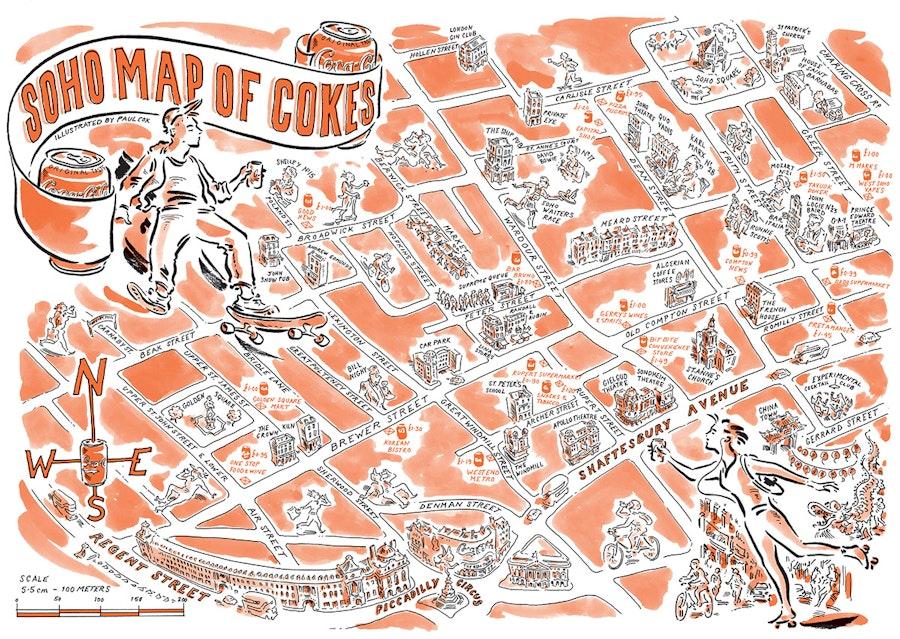 Soho Map of Cokes