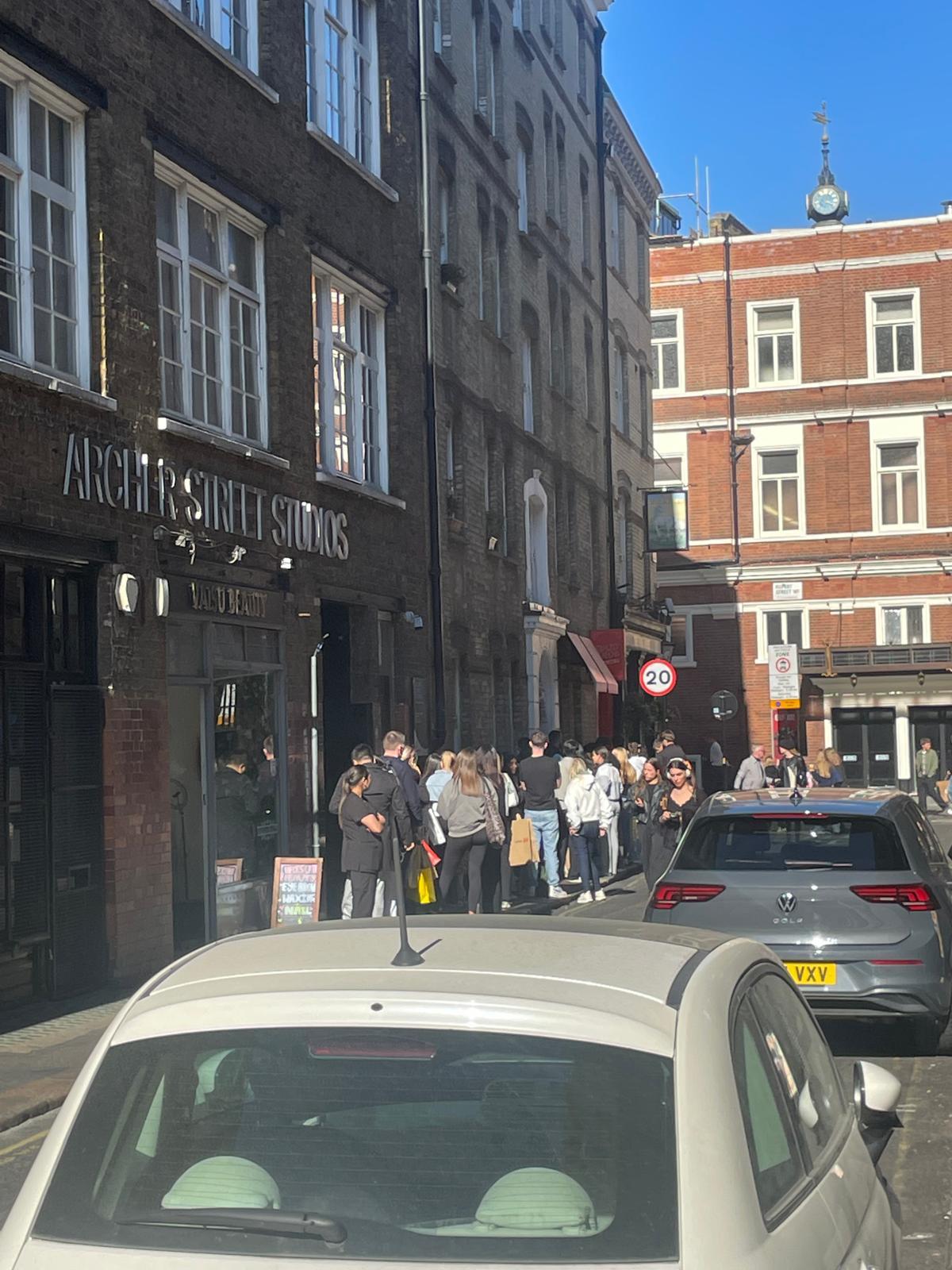 This genuinely was the length of the queue yesterday