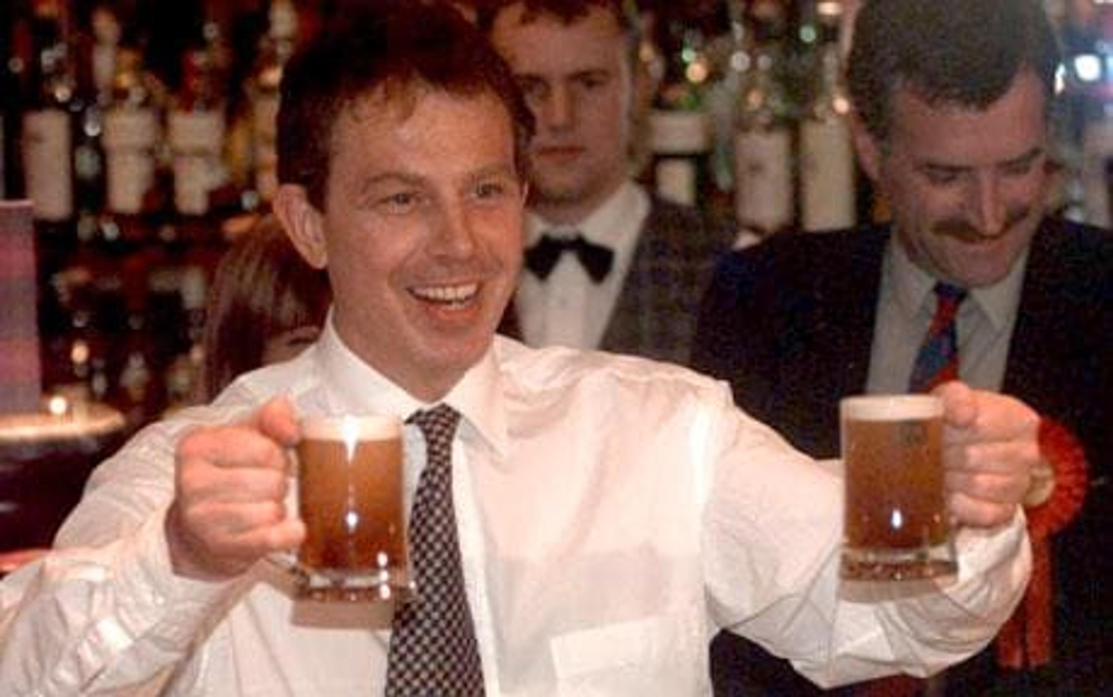Two glasses of ale, please, barkeep