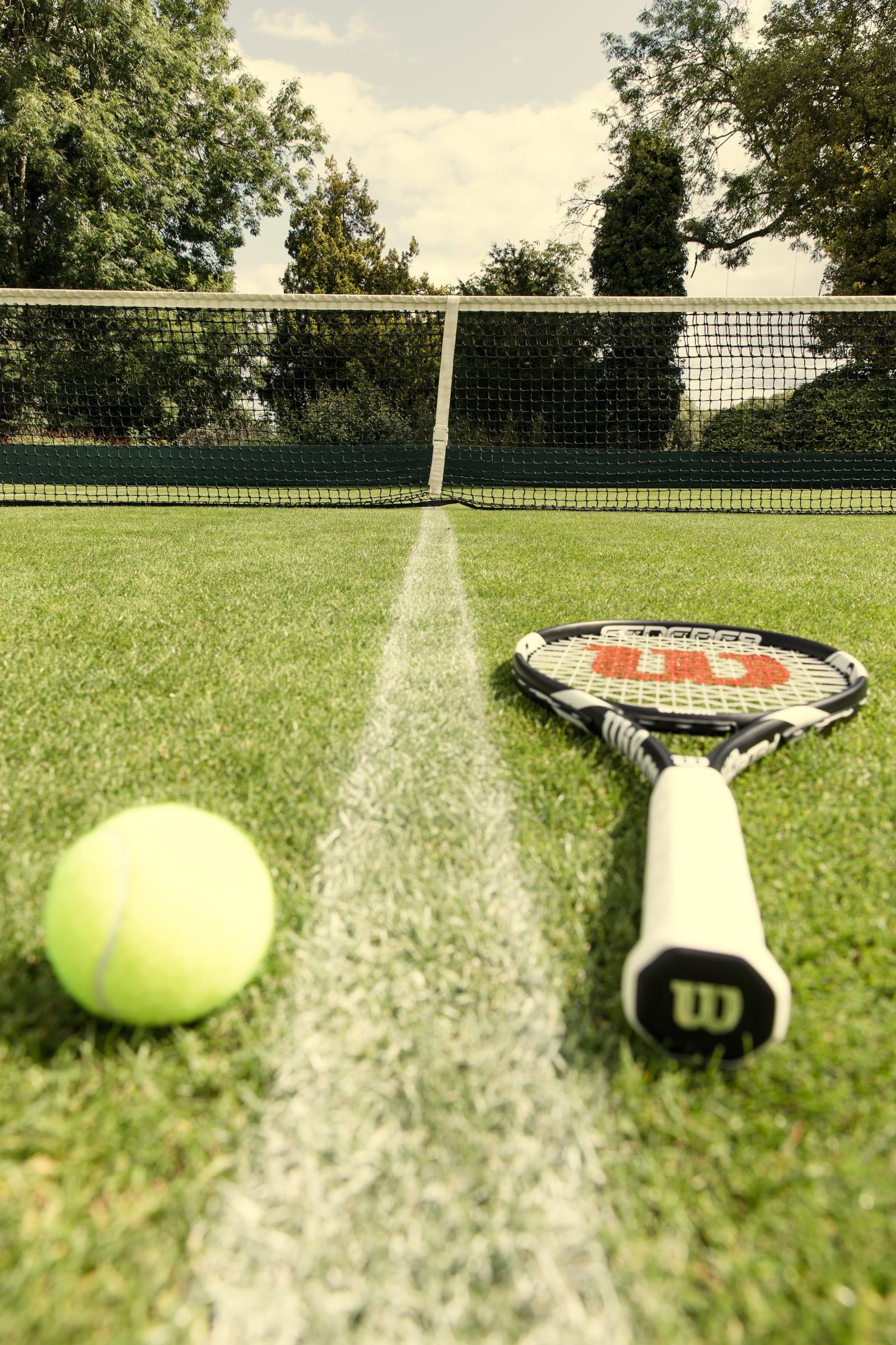 Racket on grass