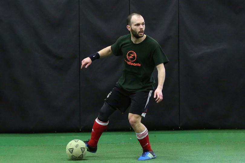 Playing soccer at Chelsea Piers Athletic Club
