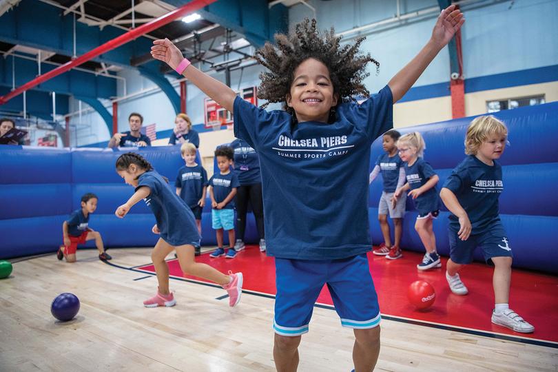 Happy kids having fun at summer camp