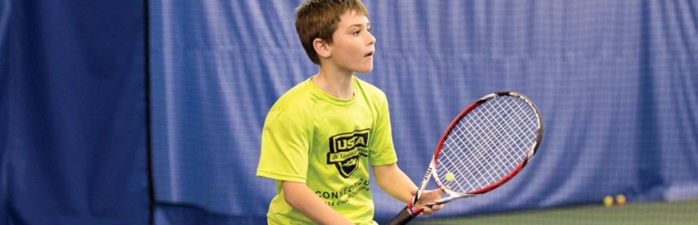 Playing tennis in Chelsea Piers Connecticut