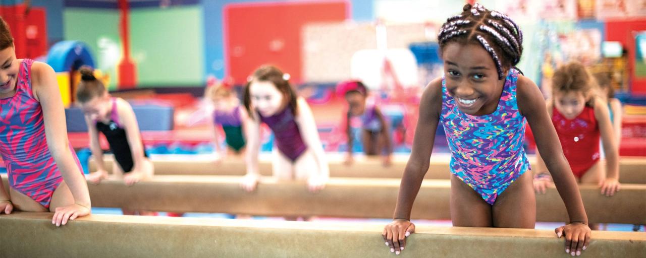 Gymnasts having fun