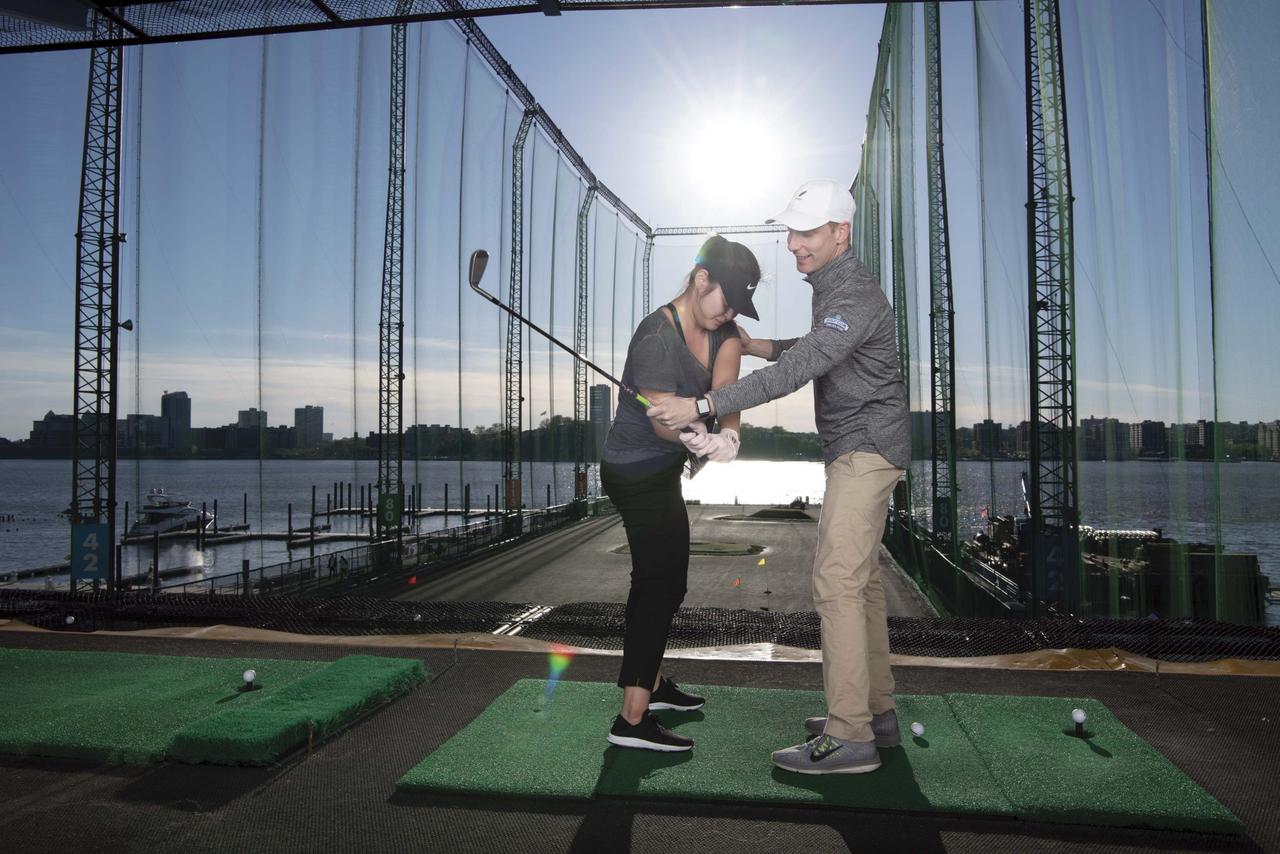 Golf private lesson at the Chelsea Piers Golf Club