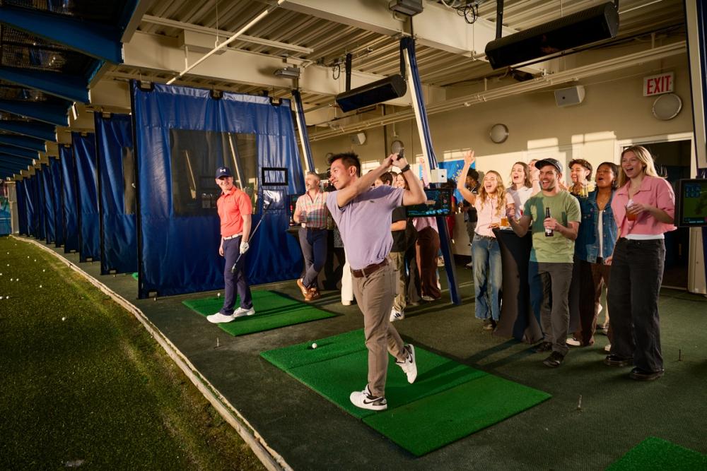 Golfing at Chelsea Piers Golf Club