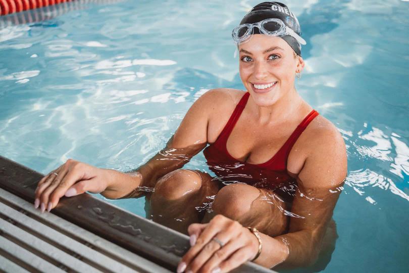 Adult learning to swim