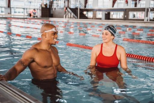 Swim training at gym