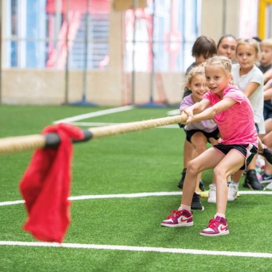 Kids playing tug of war