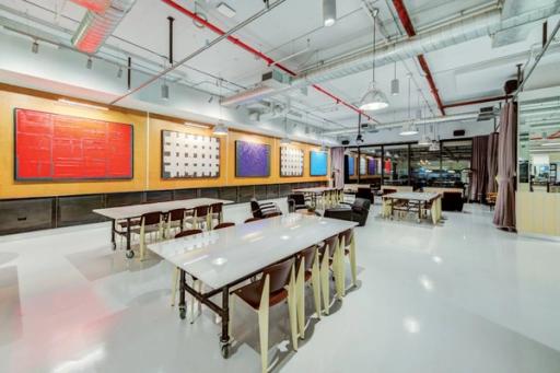 Co-working space at gym