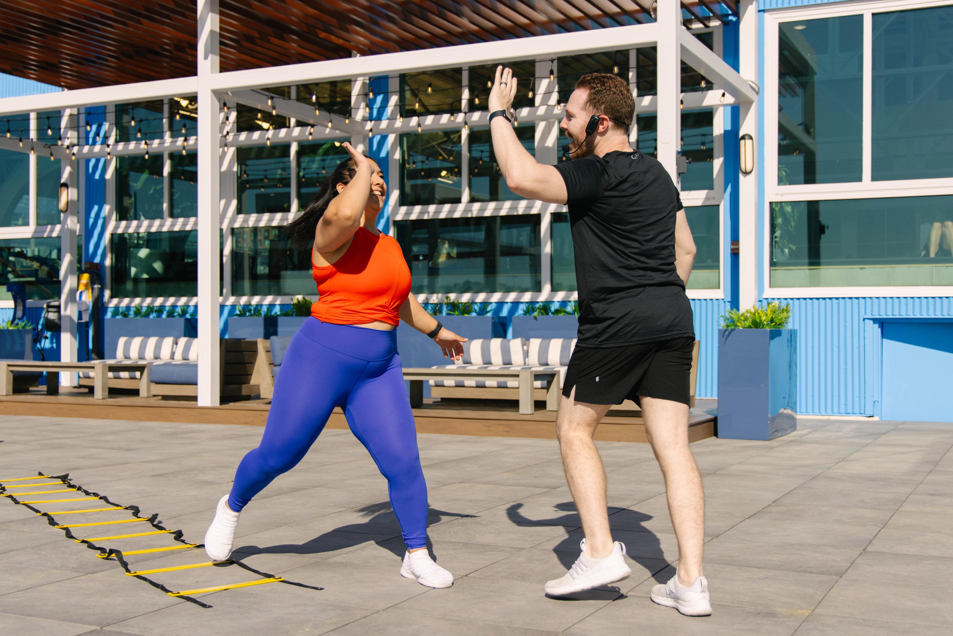 Outdoor fitness class