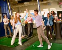 Golfing at Chelsea Piers Golf Club
