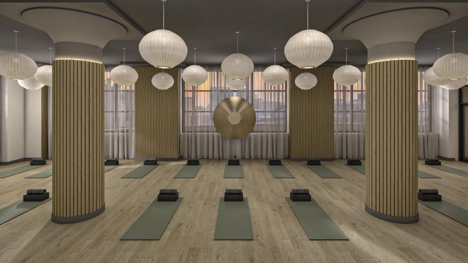 Yoga studio at gym