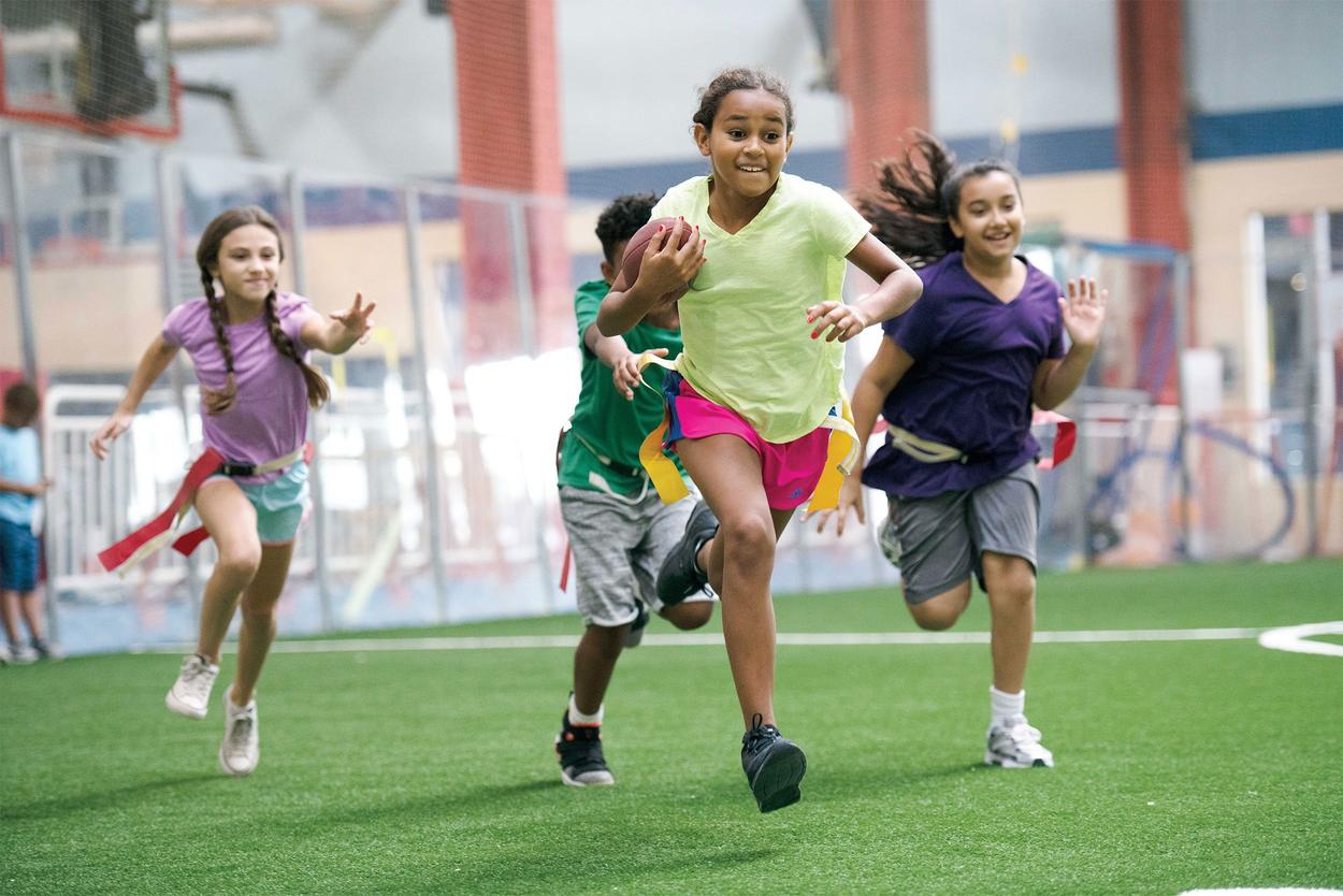Children playing sports