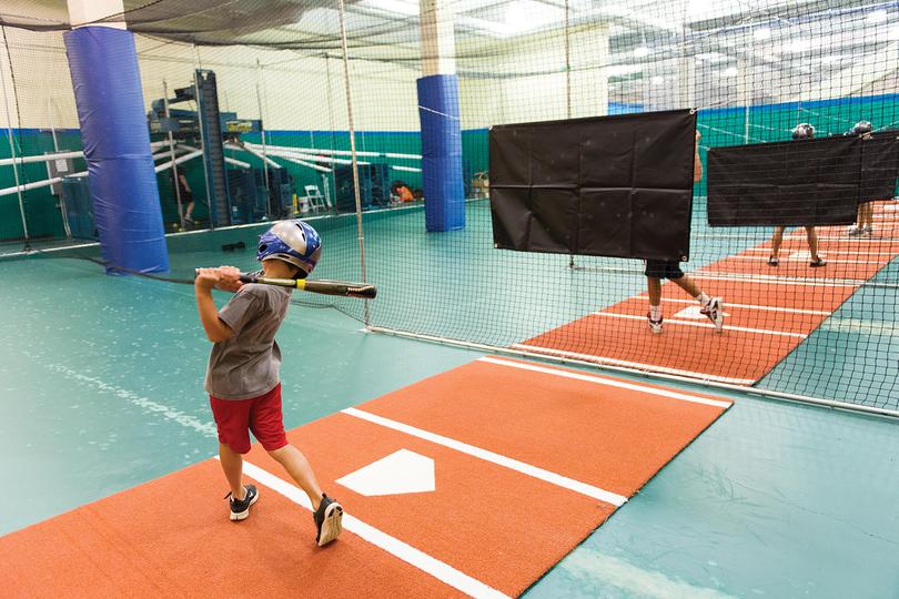 Batting cages at Chelsea Piers Athletic Club Stamford Connecticut
