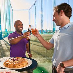 Golfers bonding over food
