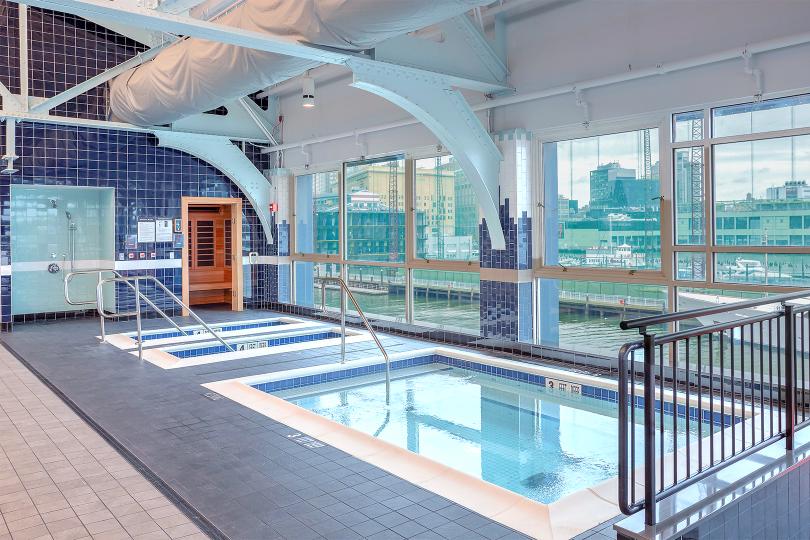 recovery hot tub and cold plunge at gym