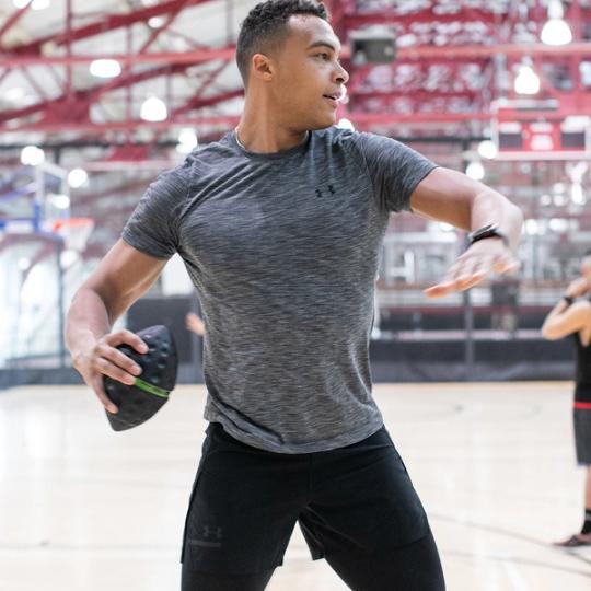 Guy throwing a football
