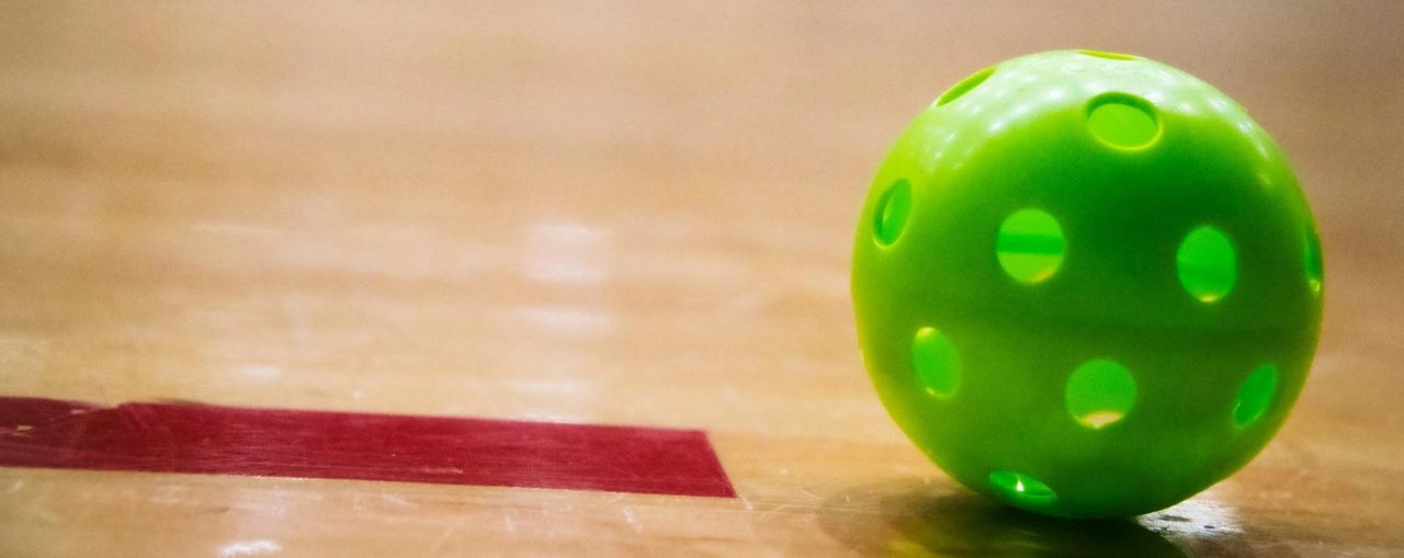 Pickleball on a court