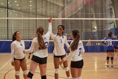Girl playing volleyball