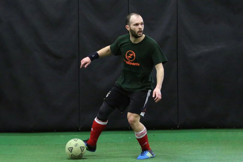 Playing soccer at Chelsea Piers Athletic Club