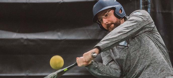 Hitting a softball